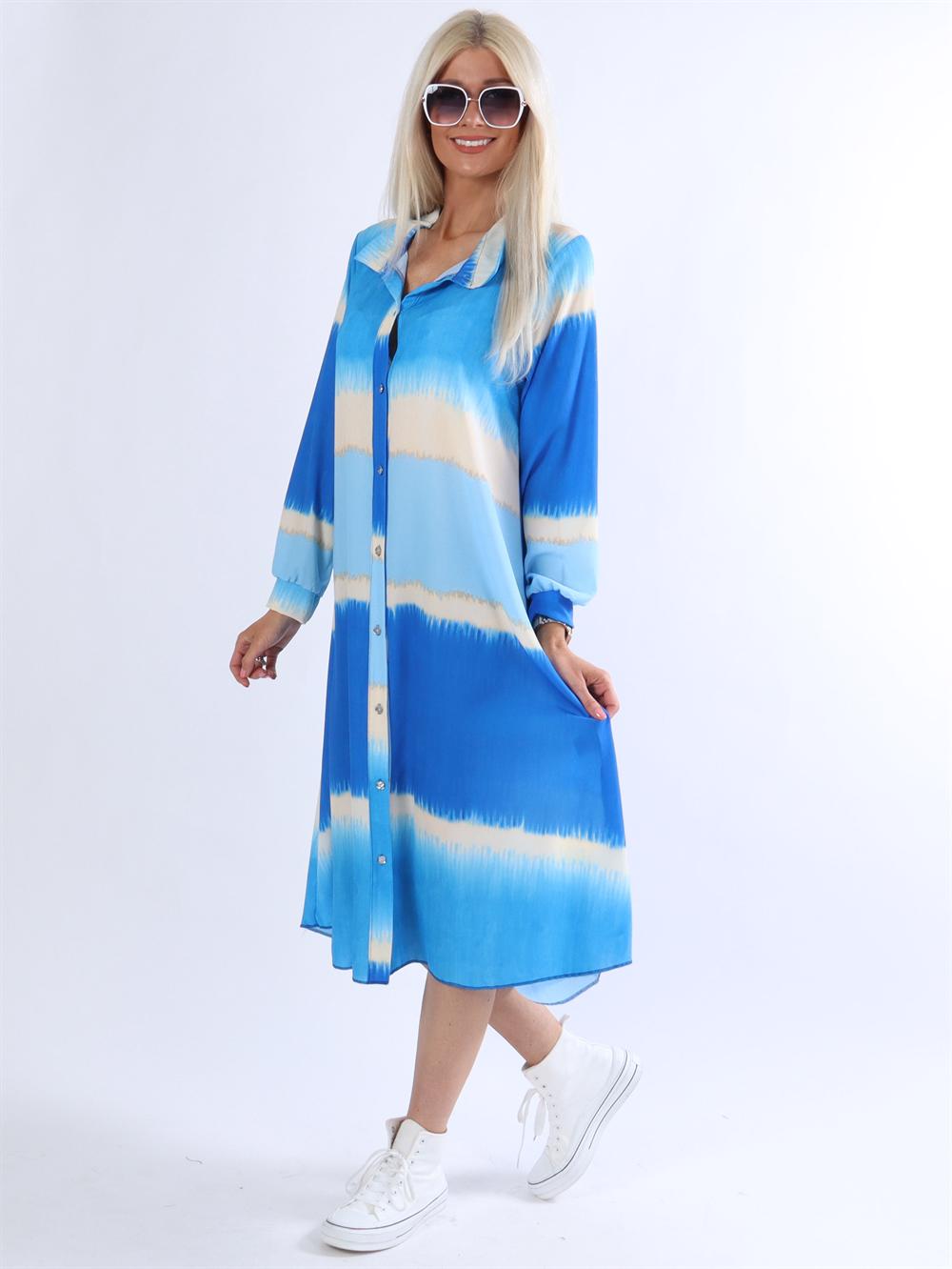 Aviaya - Lång skjortklänning